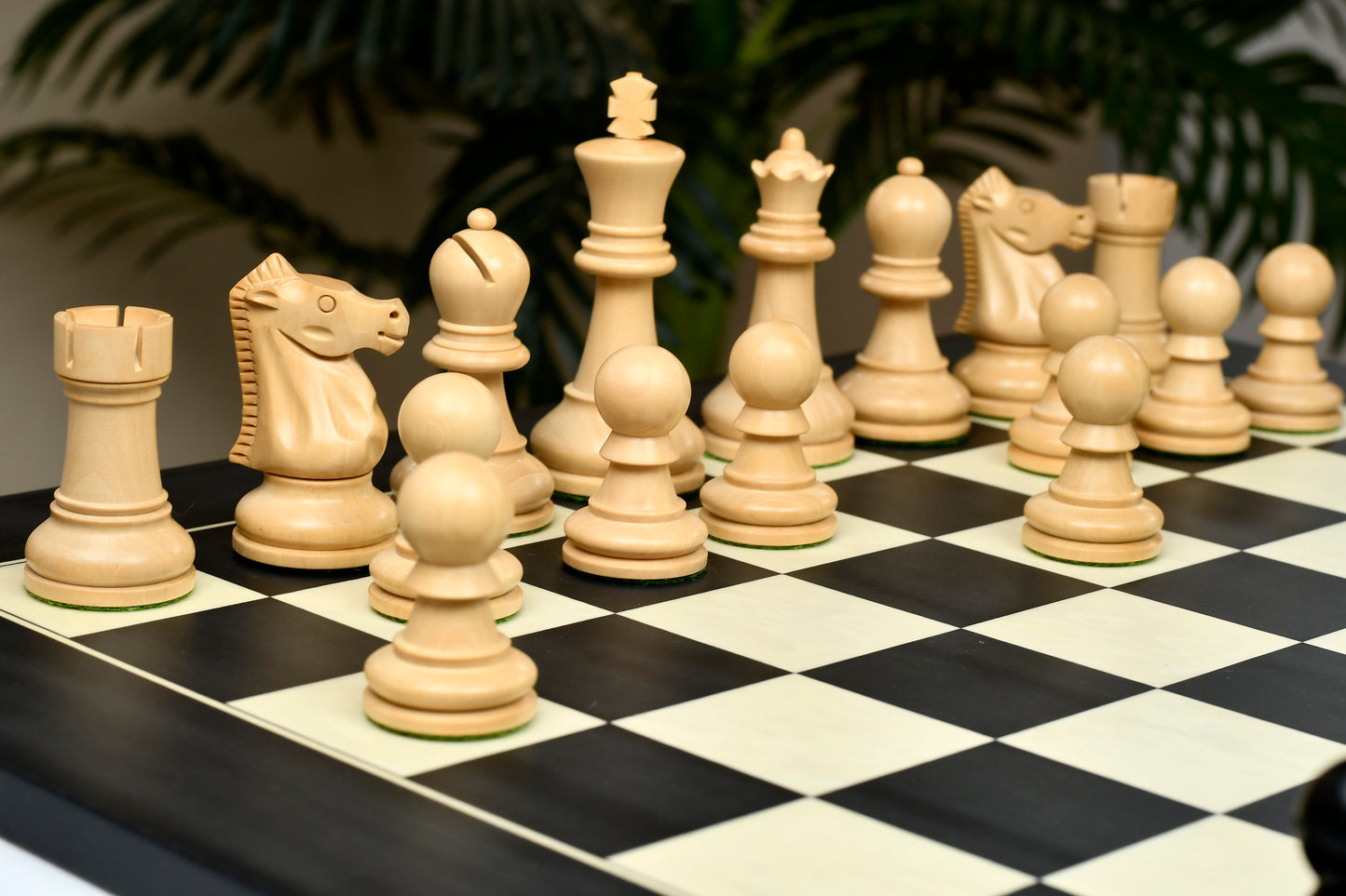 The Ultimate Series Staunton Chess Pieces Only in Ebonized / Boxwood - 3.75" King