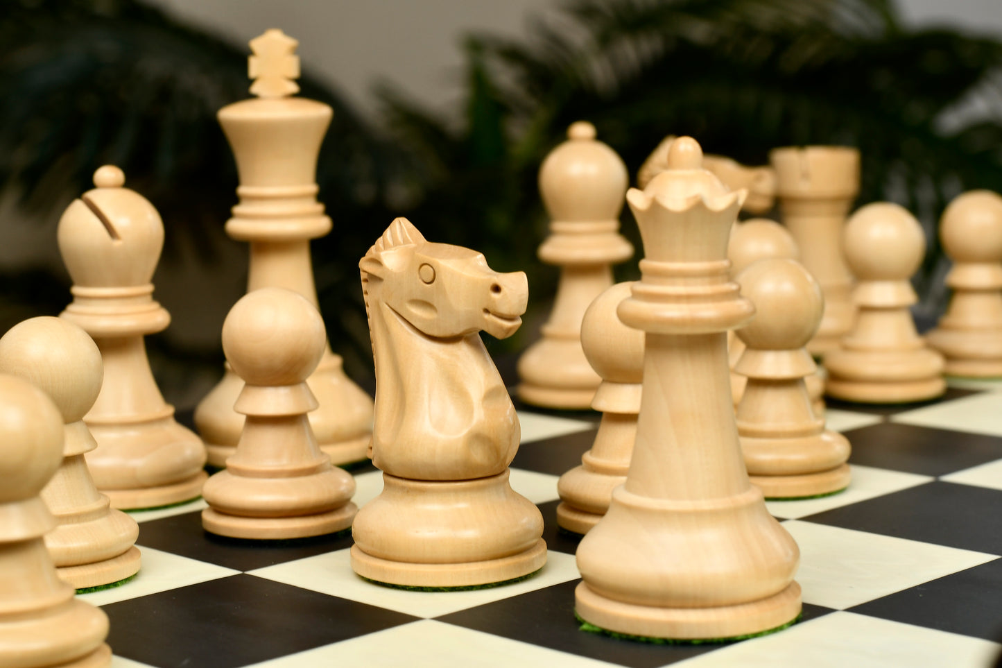 The Ultimate Series Staunton Chess Pieces Only in Ebonized / Boxwood - 3.75" King