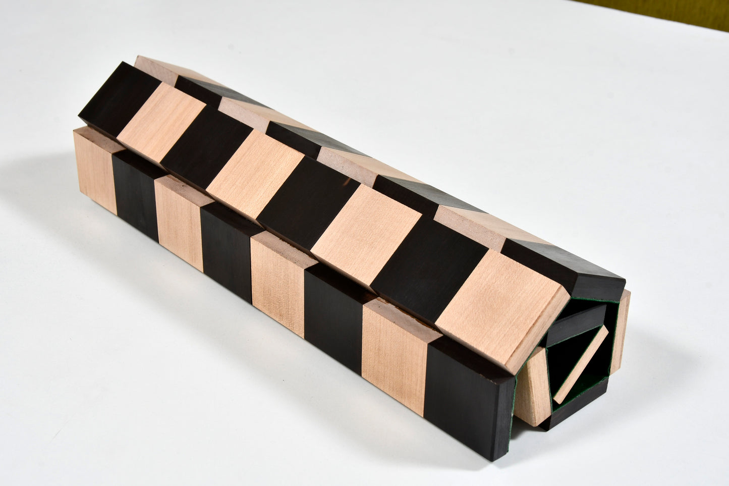 Folding Solid Wood Chess Board in Ebony Wood & Maple Wood - 12.5" - 40mm