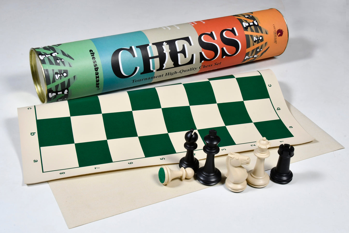 The Checkmate Series Tournament Plastic Chess Set (34 Pieces) Heavily Weighted with Extra Queens - 3.75" King