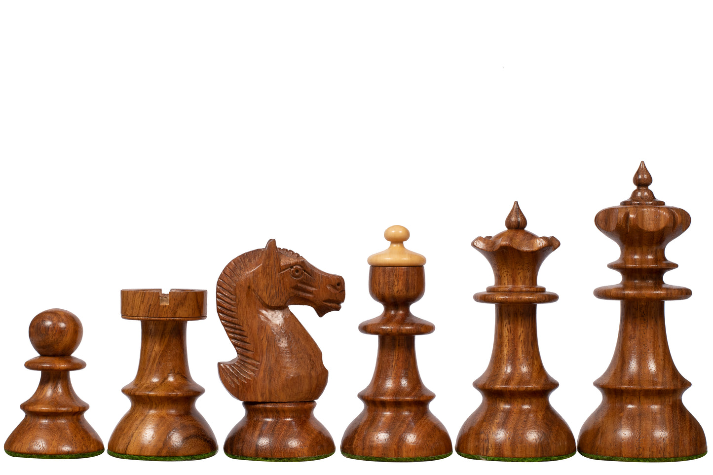 Reproduced Vintage Series Original Austrian Coffee House Old Vienna Chess Pieces in Sheesham Wood and Boxwood V2.0- 3.75" King