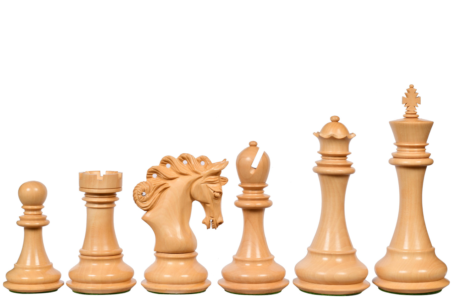 The Pegasus Series Artisan Staunton Chess Pieces ver 2.0 in Bud Rosewood and Boxwood - 4.6" King