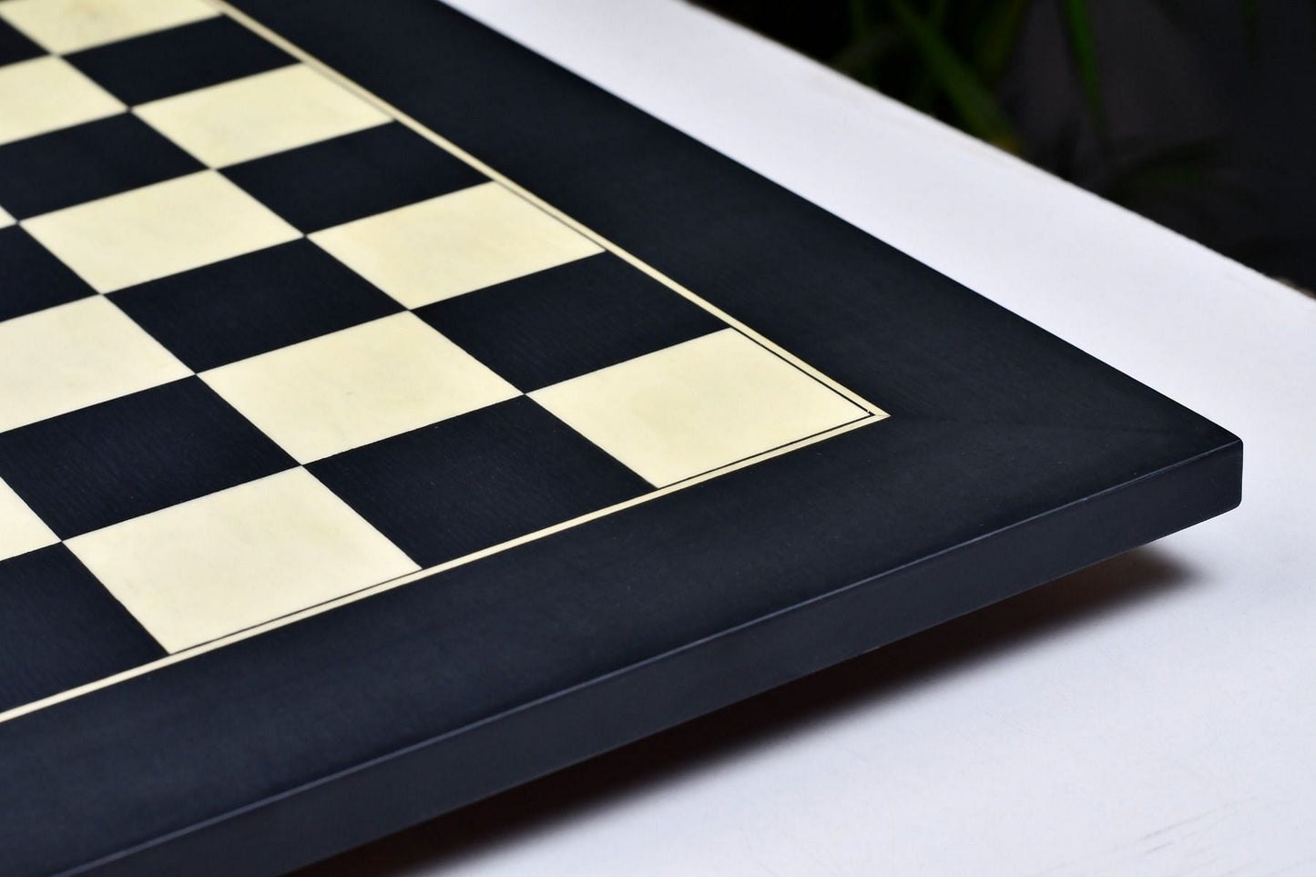 Wooden Deluxe Black Anigre Maple Matte Finish Chess Board 24" - 60 mm