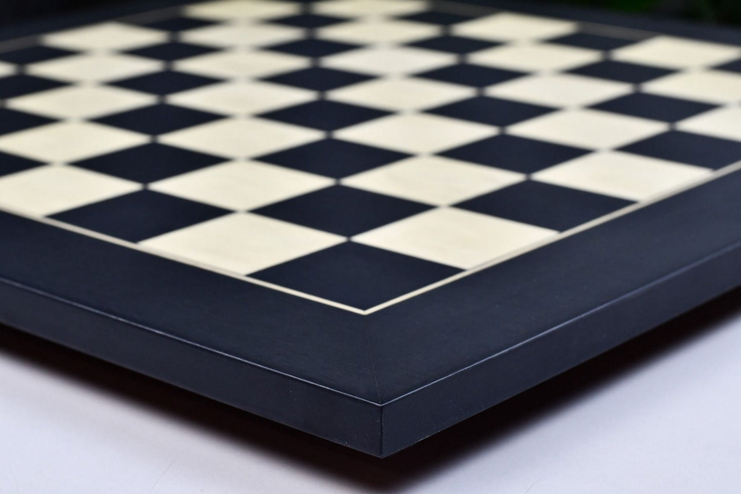 Wooden Deluxe Black Anigre Maple Matte Finish Chess Board 24" - 60 mm