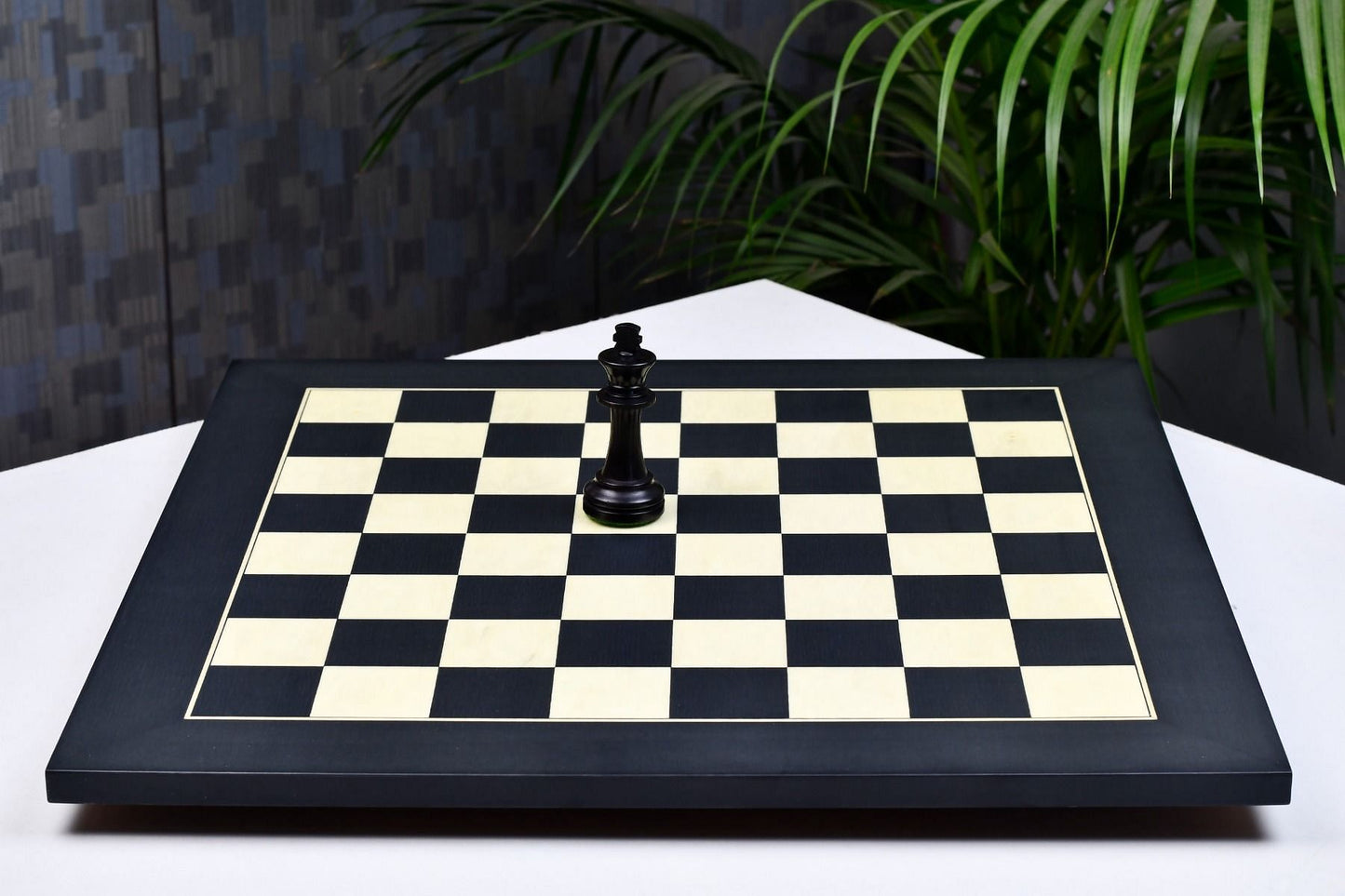 Wooden Deluxe Black Anigre Maple Matte Finish Chess Board 24" - 60 mm