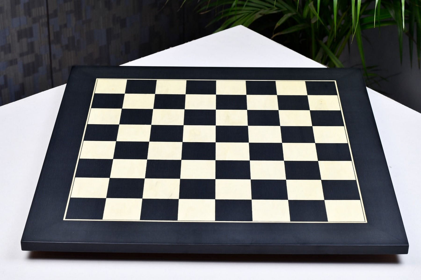 Wooden Deluxe Black Anigre Maple Matte Finish Chess Board 24" - 60 mm