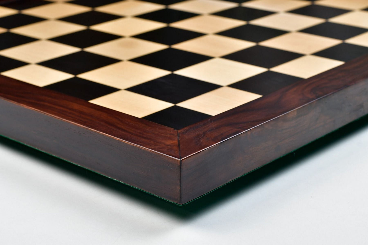 Wooden Chess Board in Ebony & Maple with Sheesham Wood Frame 21.8" - 60 mm
