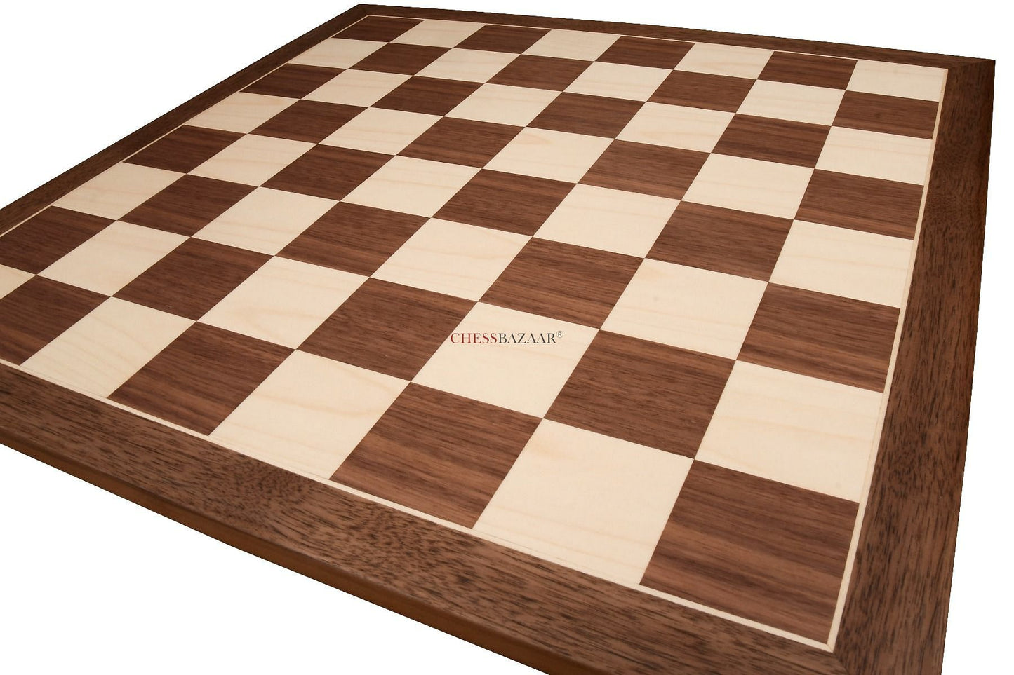 Standard Walnut Maple Wooden Chess Board Matte Finish 21" - 60 mm