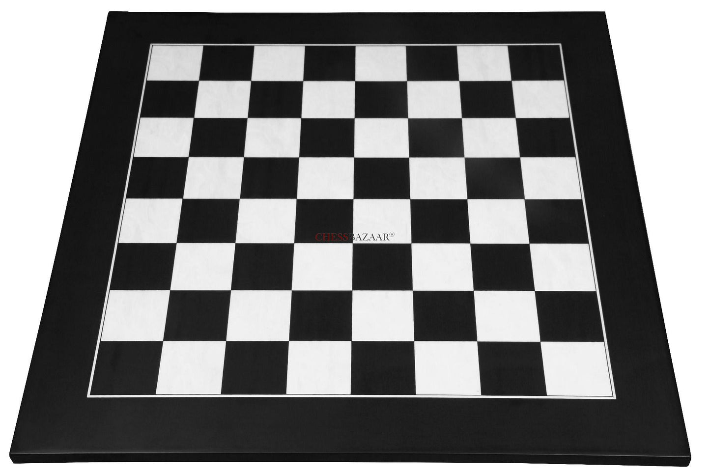 Wooden Deluxe Black Anigre Maple Matte Finish Veneer Chess Board 19.6" - 50 mm