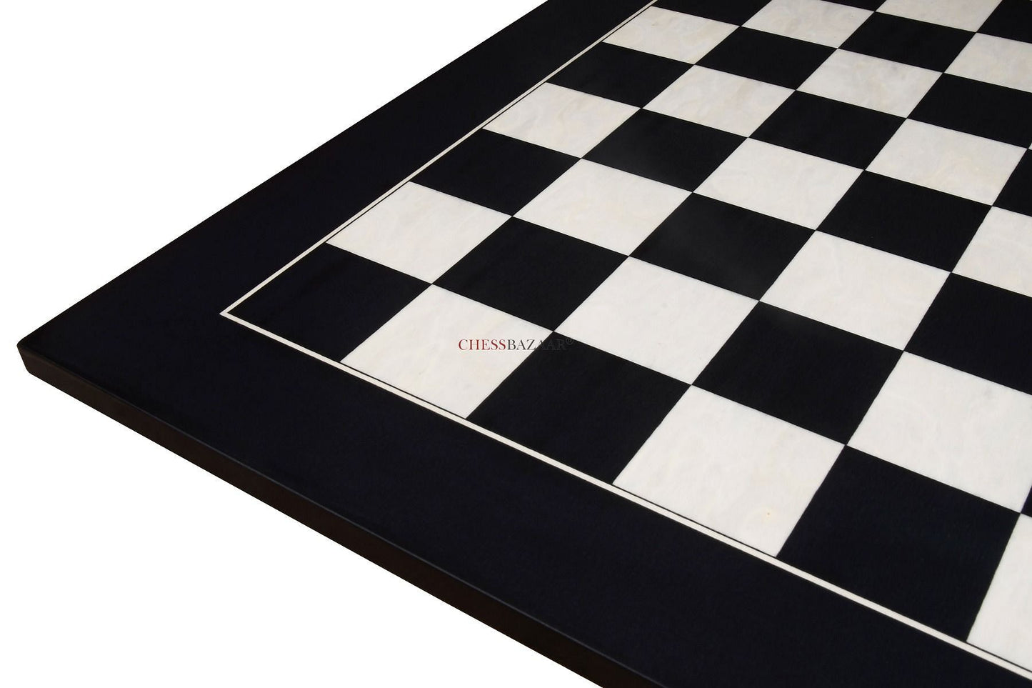 Wooden Deluxe Black Anigre Maple Matte Finish Chess Board 18" - 45 mm