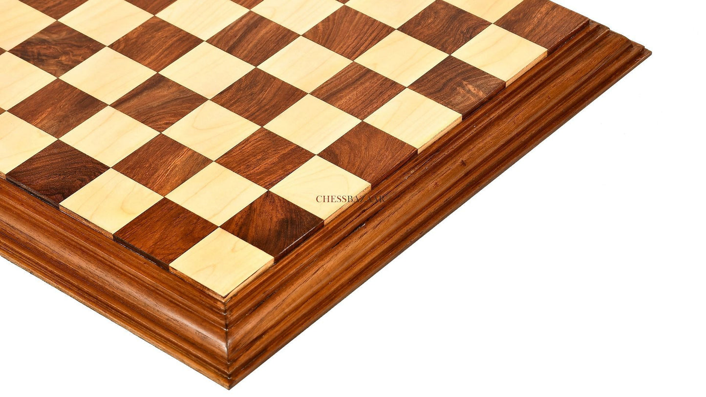 Beautiful Luxury Chess Board Sheesham Wood Maple - 21" 56 mm