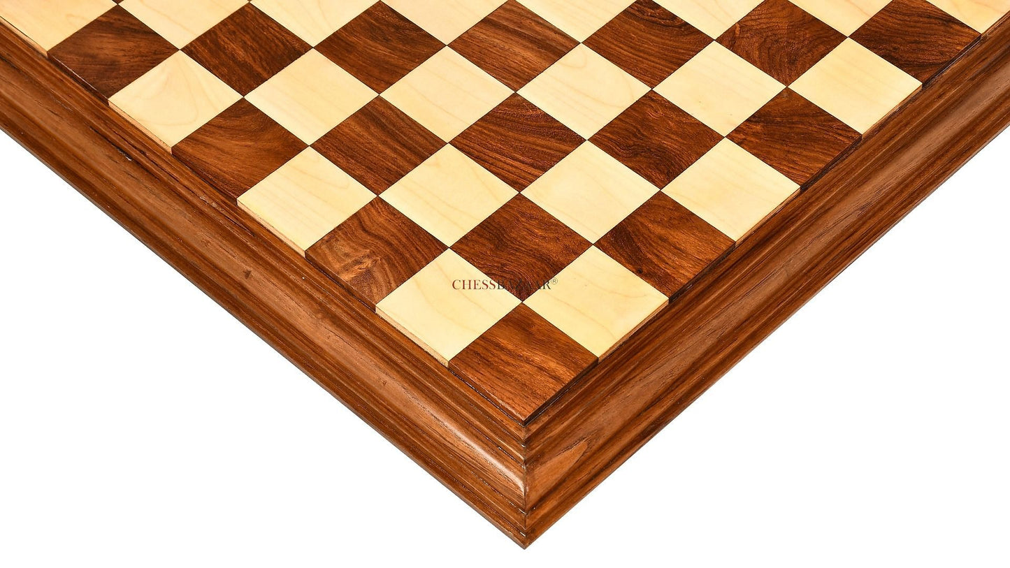 Beautiful Luxury Chess Board Sheesham Wood Maple - 21" 56 mm