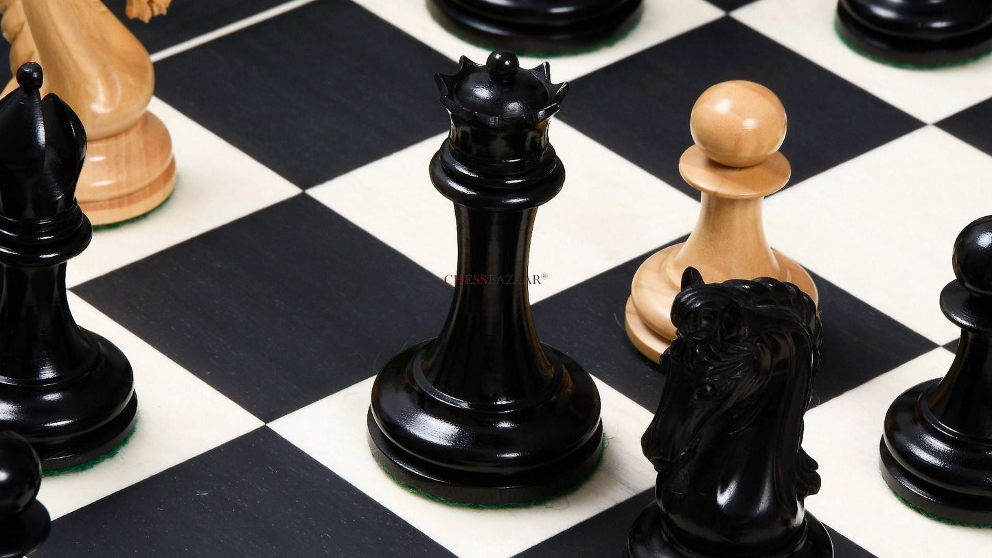 The Imperial Collector Series (Sinquefield Cup 2014) Chess Pieces V2.0 in Ebony Wood & Box Wood - 3.75" King