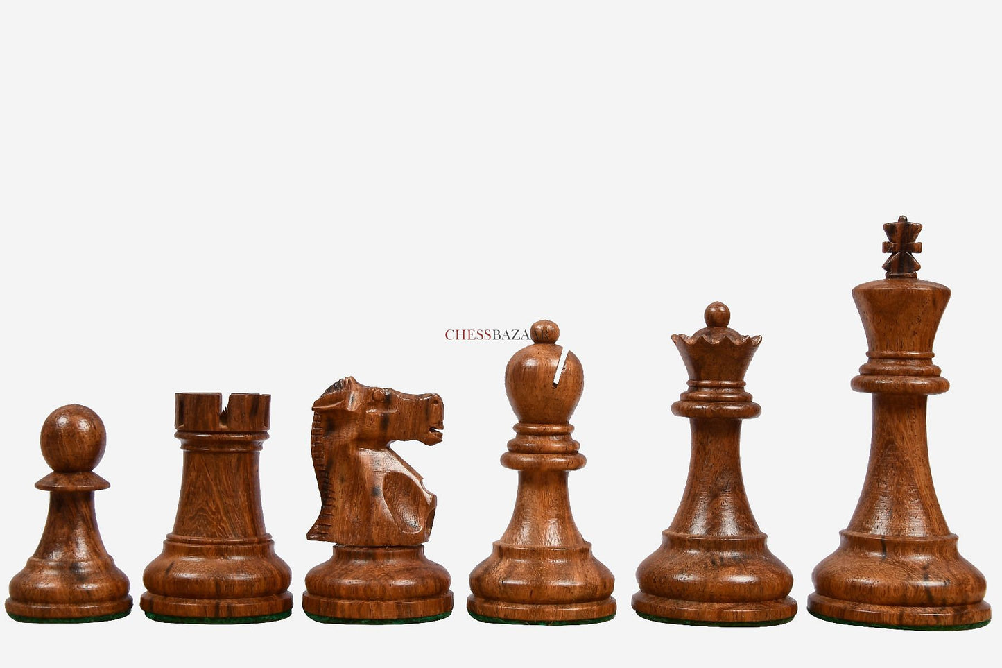 1972 Reproduced Fischer-Spassky Staunton Pattern Chess Pieces V2.0 in Sheesham Wood & Boxwood - 3.75" King
