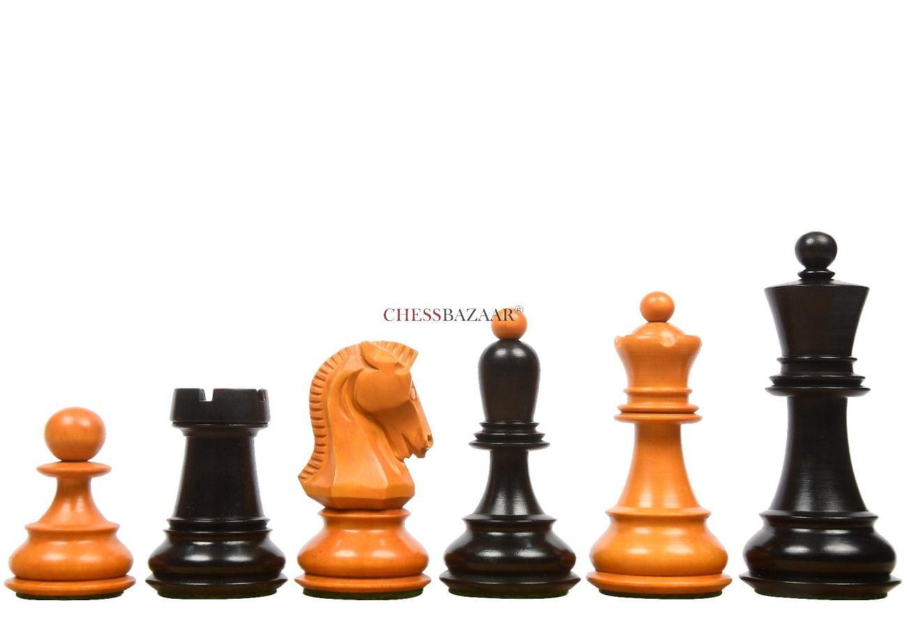 Ebonized and Antiqued boxwood Dubrovnik chessmen from chessbazaarindia