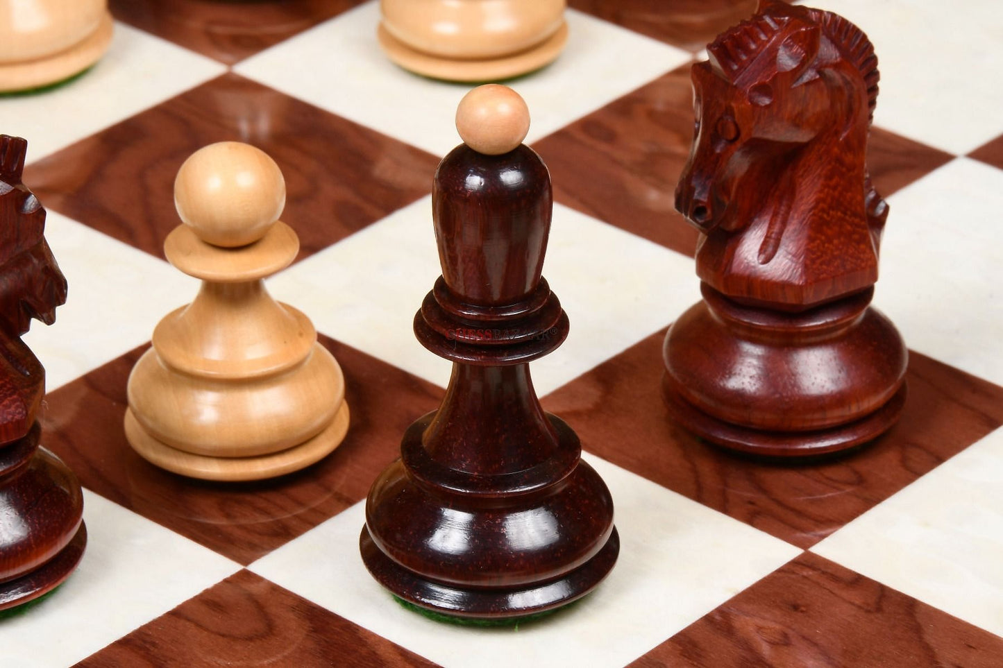Close up look of Reproduced Dubrovnik Chess Pieces
