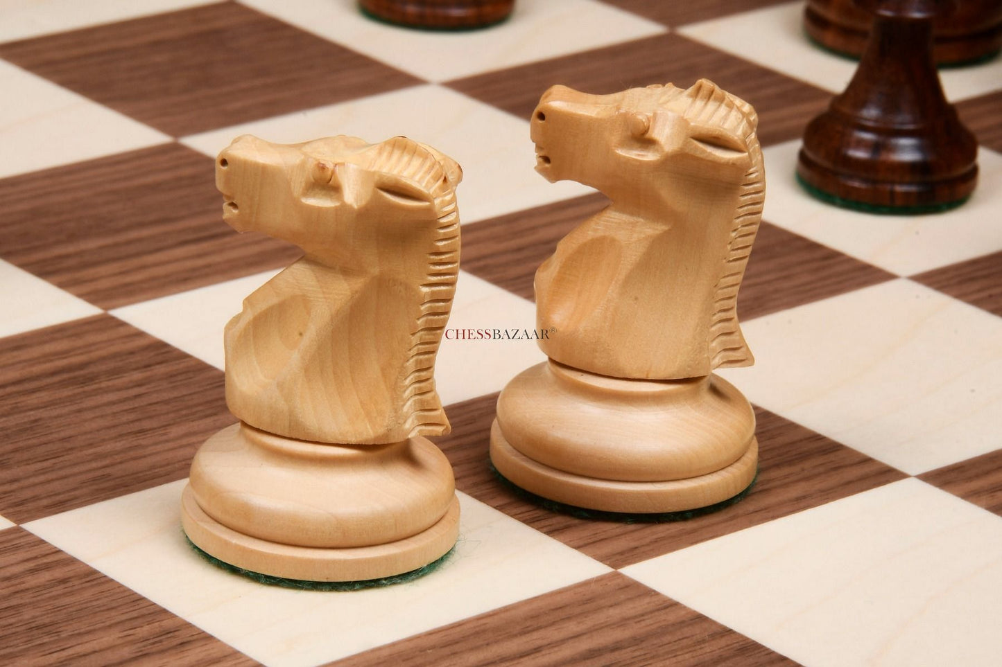 1972 Reproduced Fischer-Spassky Staunton Pattern Chess Pieces V2.0 in Sheesham Wood & Boxwood - 3.75" King