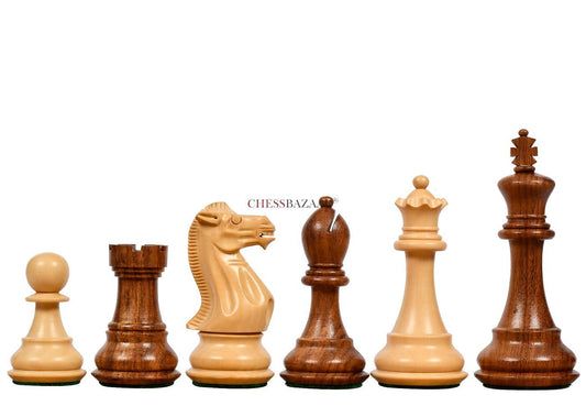 Desert Gold Staunton Series Wooden Chess Pieces in Sheesham & Box Wood - 4.0" King