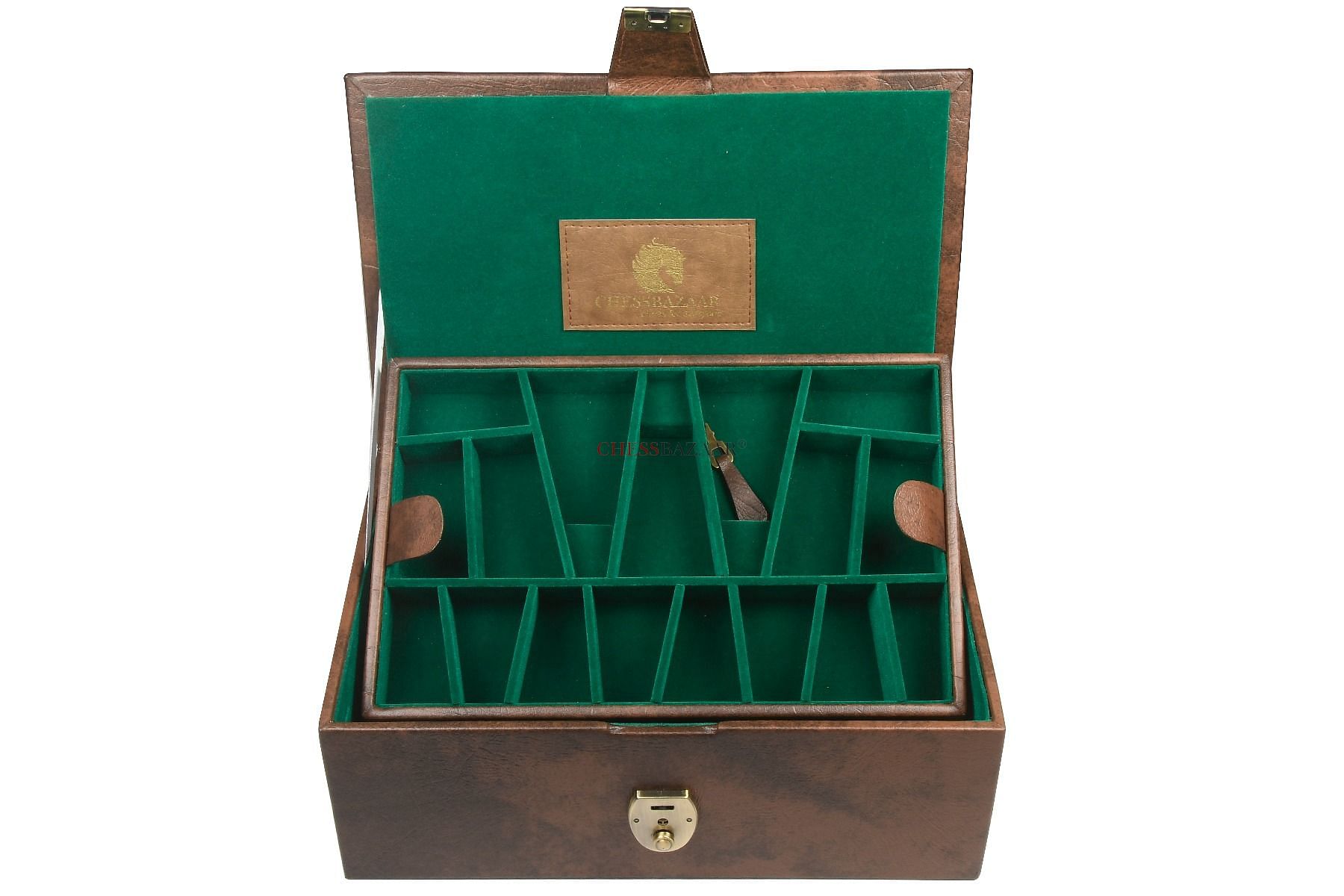 Leatherette chess set storage box from chessbazaarindia