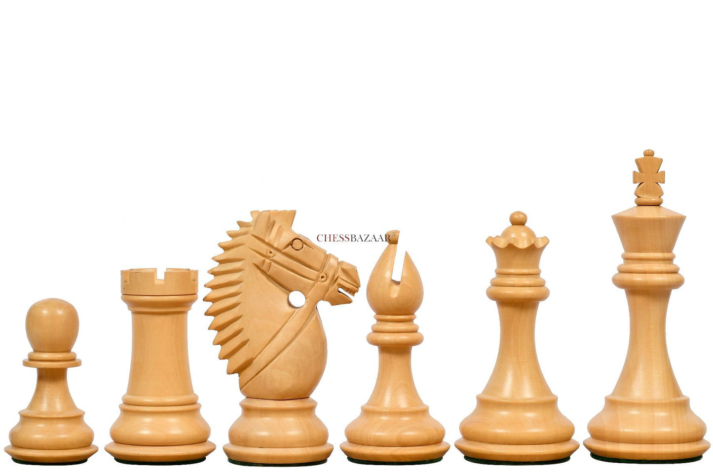 The Bridle Knight Series Wooden Chess Pieces in Indian Rosewood & Box Wood - 4.1" King
