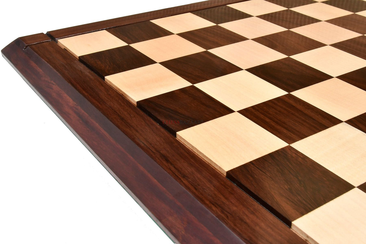 Deluxe Indian Rosewood / Maple Wooden Chess Board 23" - 60 mm