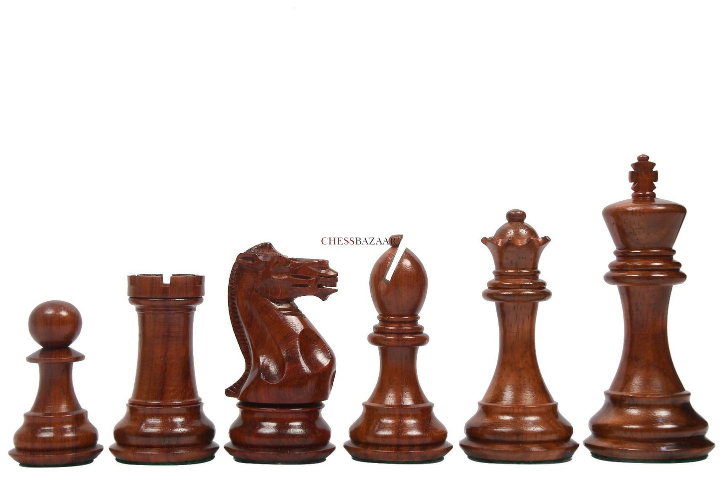 The Honour of Staunton (HOS) Series Weighted Chess Pieces in Bud Rose Wood & Box Wood - 4.0" King