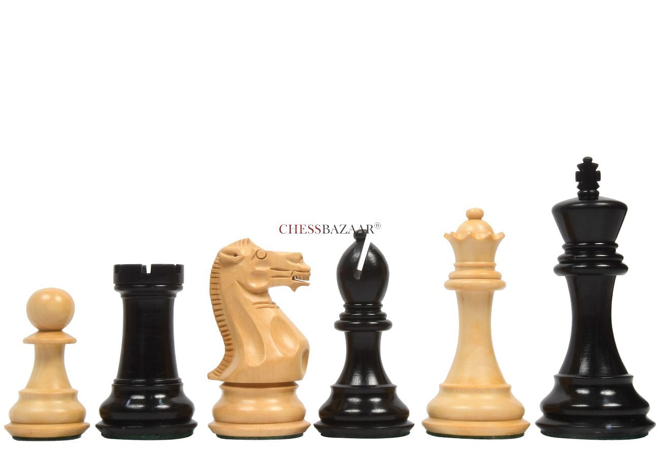 The Honour of Staunton (HOS) Series Weighted Chess Pieces in Ebony & Box Wood - 4.0" King