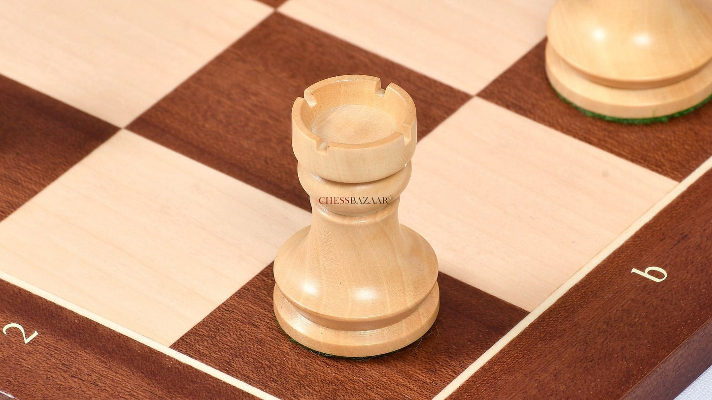 Reproduced Romanian-Hungarian National Tournament Chess Pieces in Sheesham & Boxwood - 3.8" King