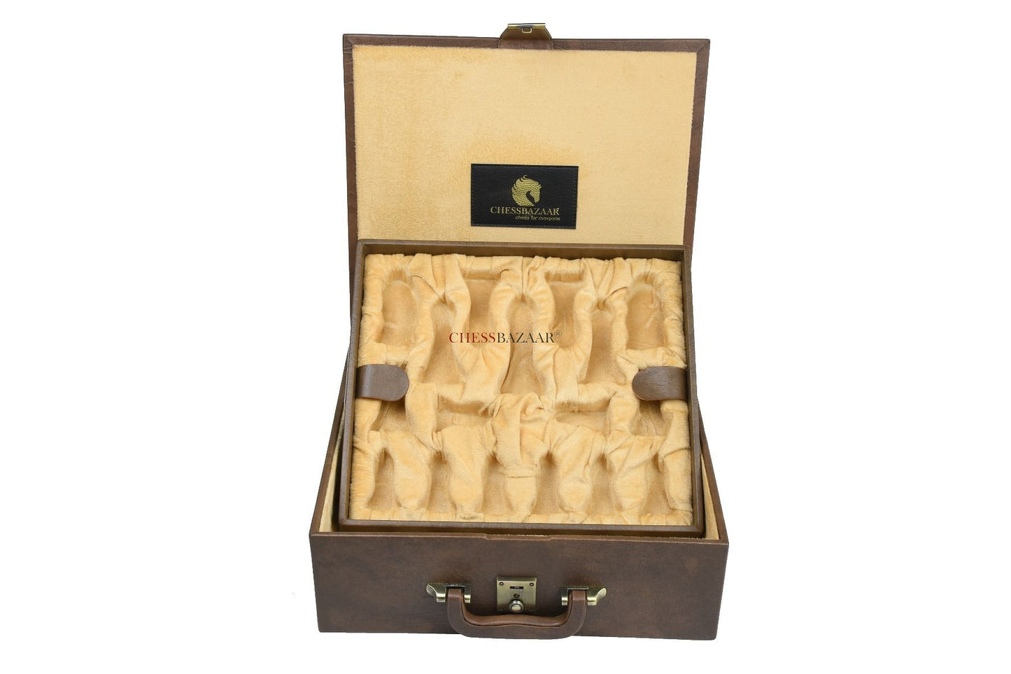 Dedicated chess storage box in brown color