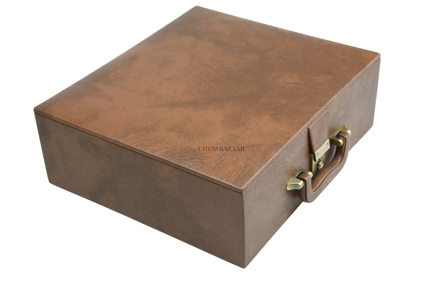 Storage chess box coffer with double tray fixed slots