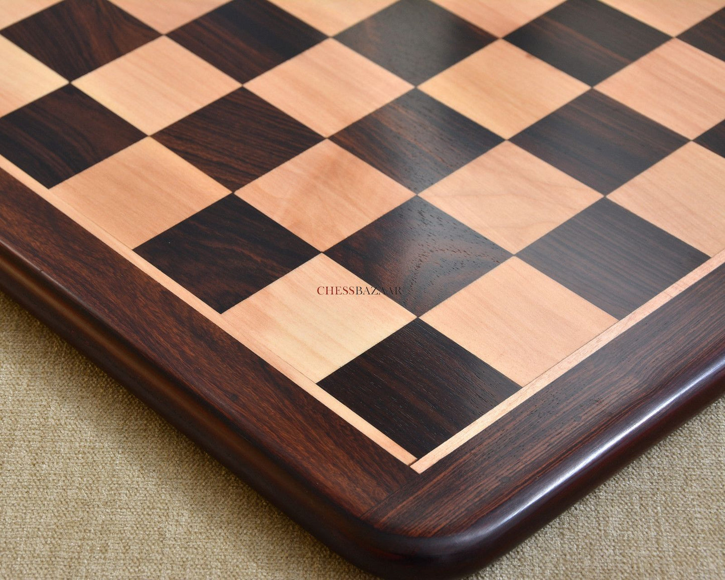 NEW Wooden Chess Board Dark Brown Rose Wood 17" - 45 mm