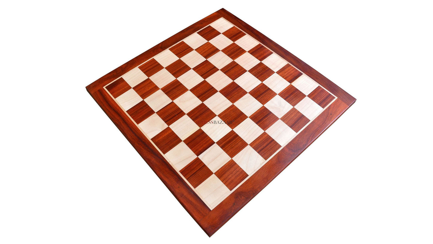 Solid Wooden Chess Board Blood Red Bud Rose Wood 23" - 60 mm
