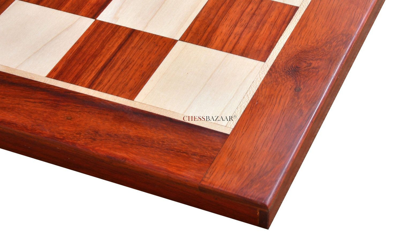 Solid Wooden Chess Board Blood Red Bud Rose Wood 23" - 60 mm