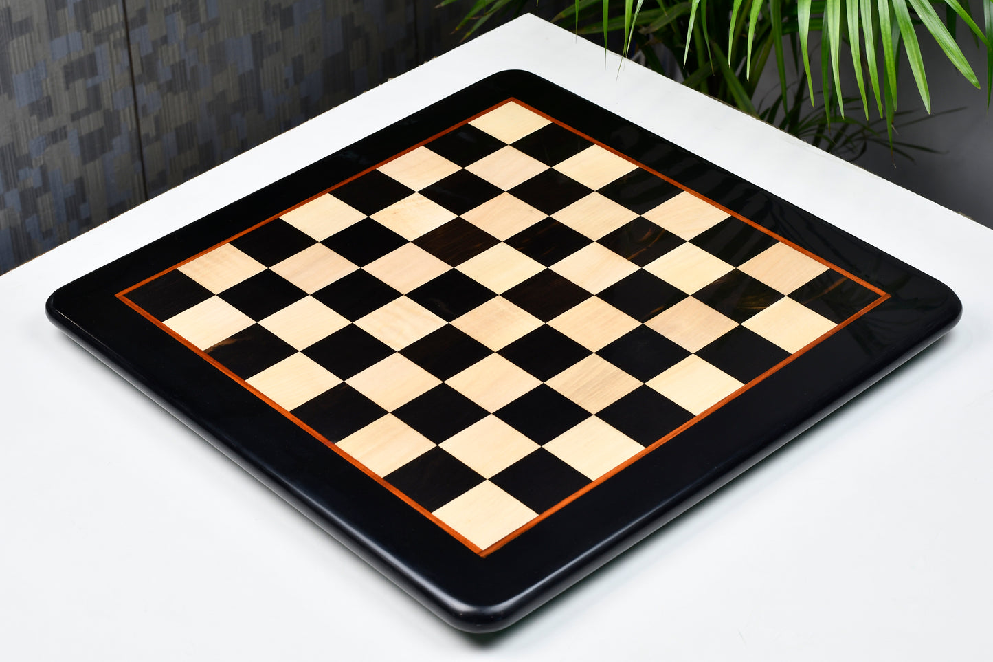Solid Wooden Chess Board in Genuine Ebony Wood and Maple Wood 18"- 45 mm square