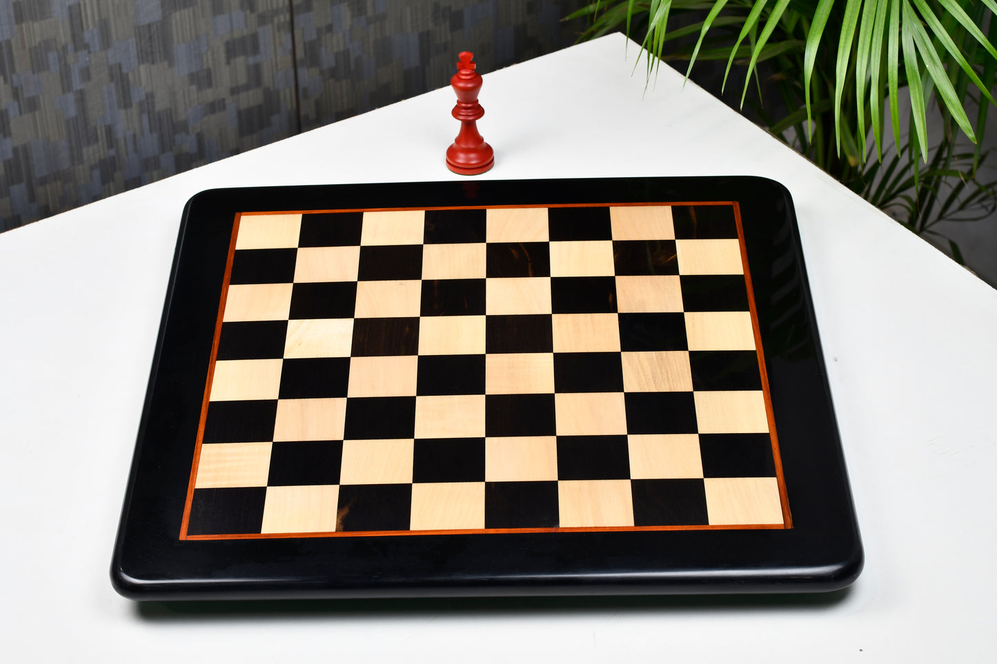 Solid Wooden Chess Board in Genuine Ebony Wood and Maple Wood 18"- 45 mm square