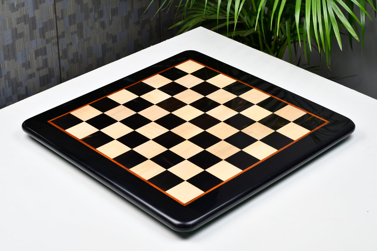 Solid Wooden Chess Board in Genuine Ebony Wood and Maple Wood 18"- 45 mm square