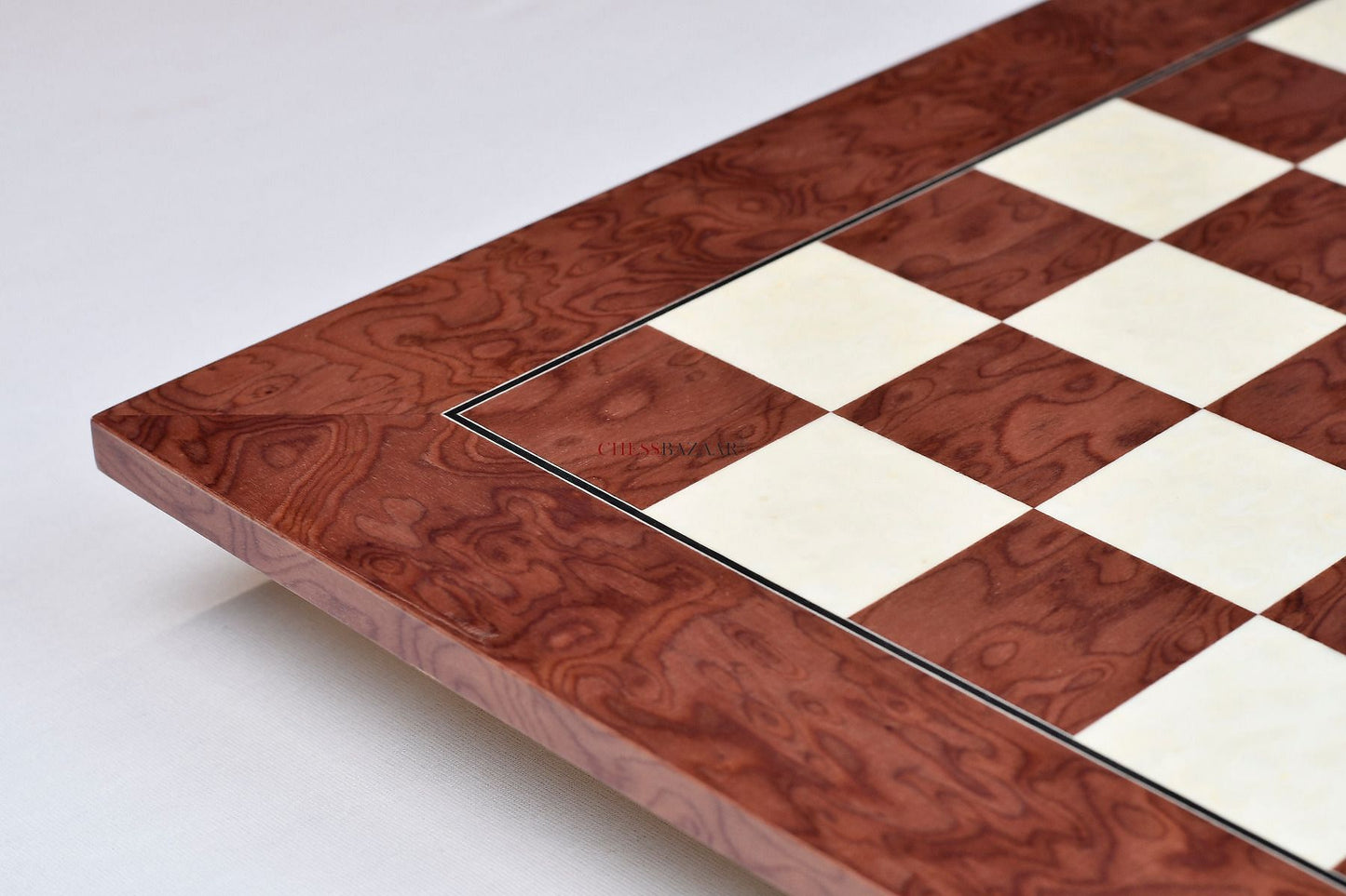 The 1950s Soviet (Russian) Latvian Chess Pieces in Stained Crimson / Box Wood With Board & Box - 4.1" King