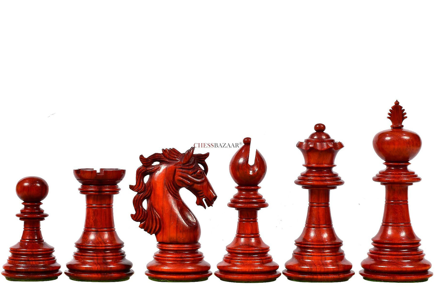American Adios Series Luxury Chess Pieces in Bud Rose / Box Wood - 4.4" King