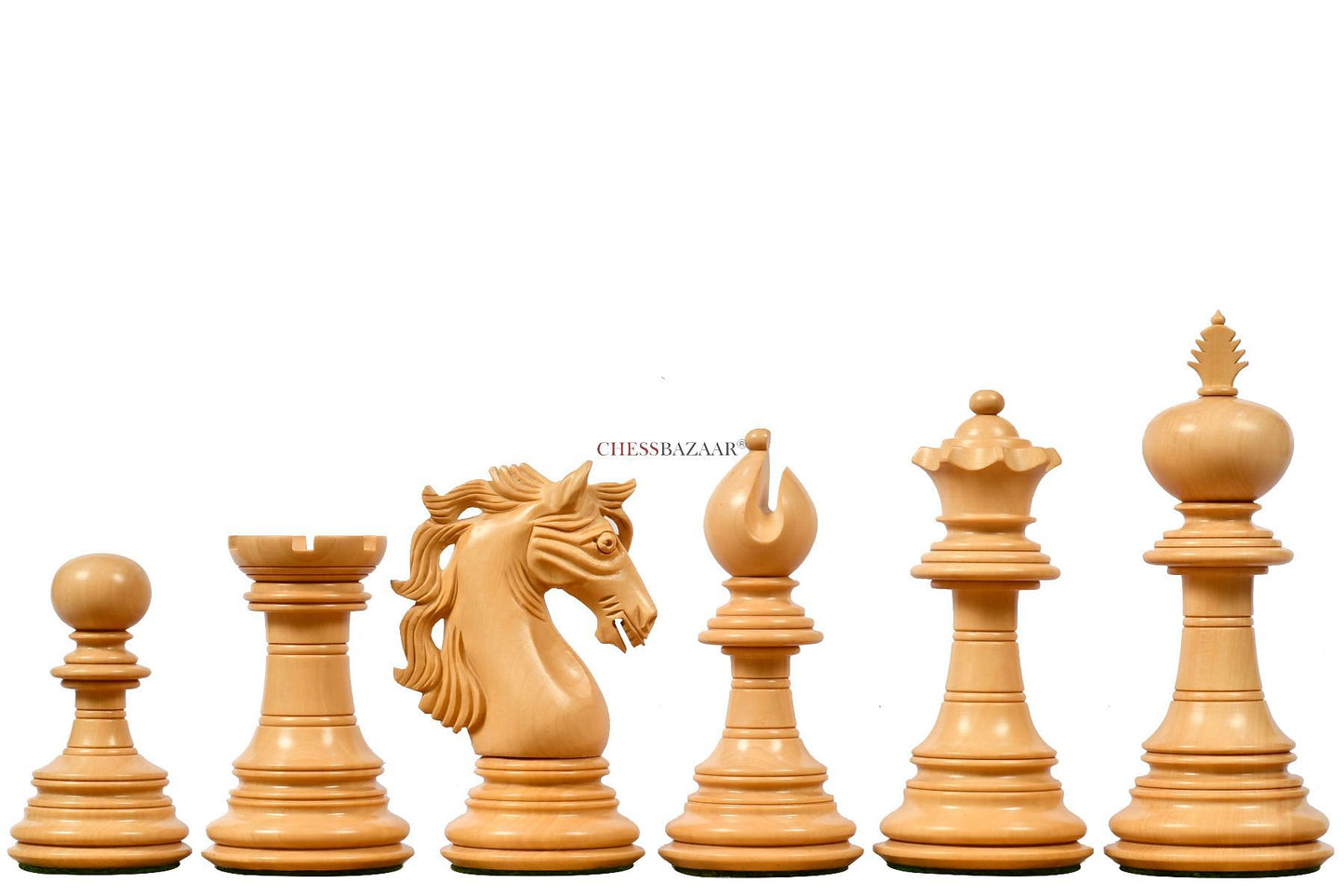 American Adios Series Luxury Chess Pieces in Bud Rose / Box Wood - 4.4" King