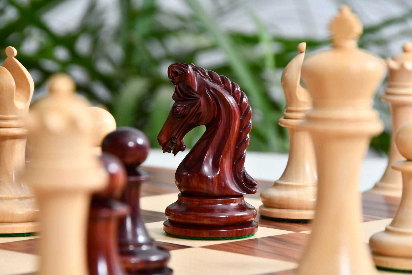 Combo of The Imperial Collector Series (Sinquefield Cup 2014) Chess Pieces V2.0 in Bud Rosewood(Padauk) & Box Wood - 3.75" King with Solid Wood Chess Board
