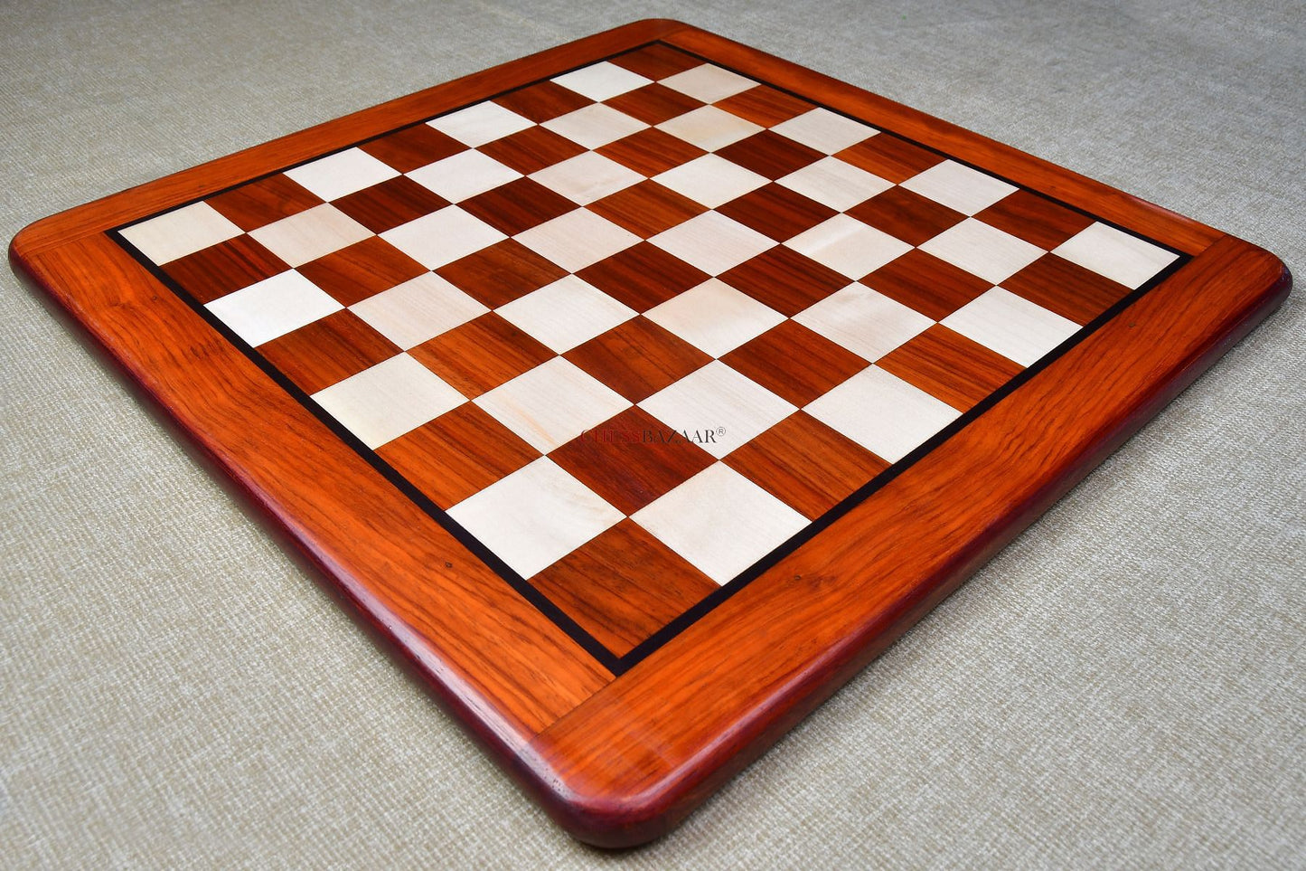Wooden Chess Board Blood Red Bud Rose Wood 18" - 45 mm