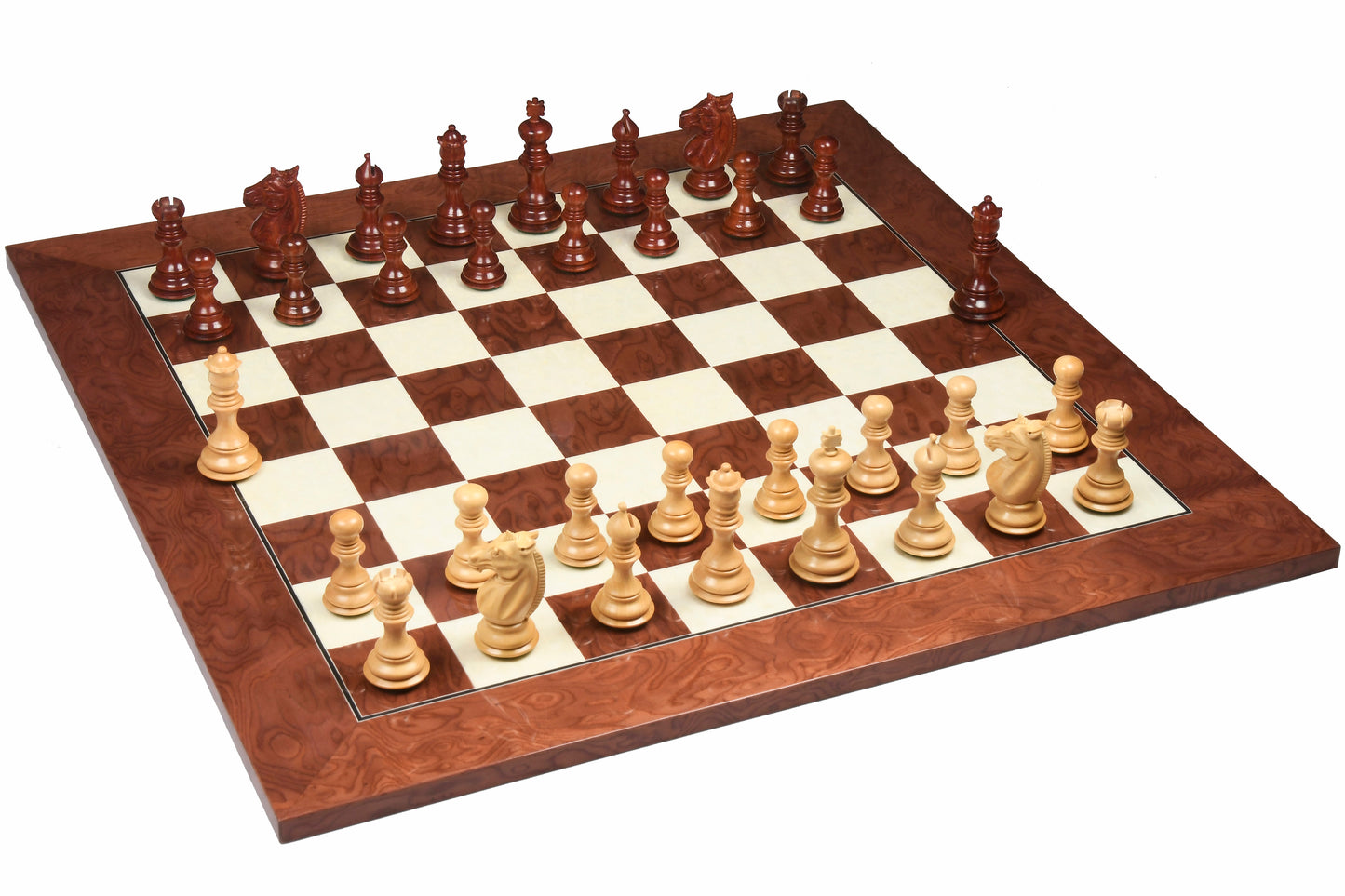 Meghdoot Staunton Series Wooden Chess Pieces in Bud Rose & Box Wood - 3.2" King