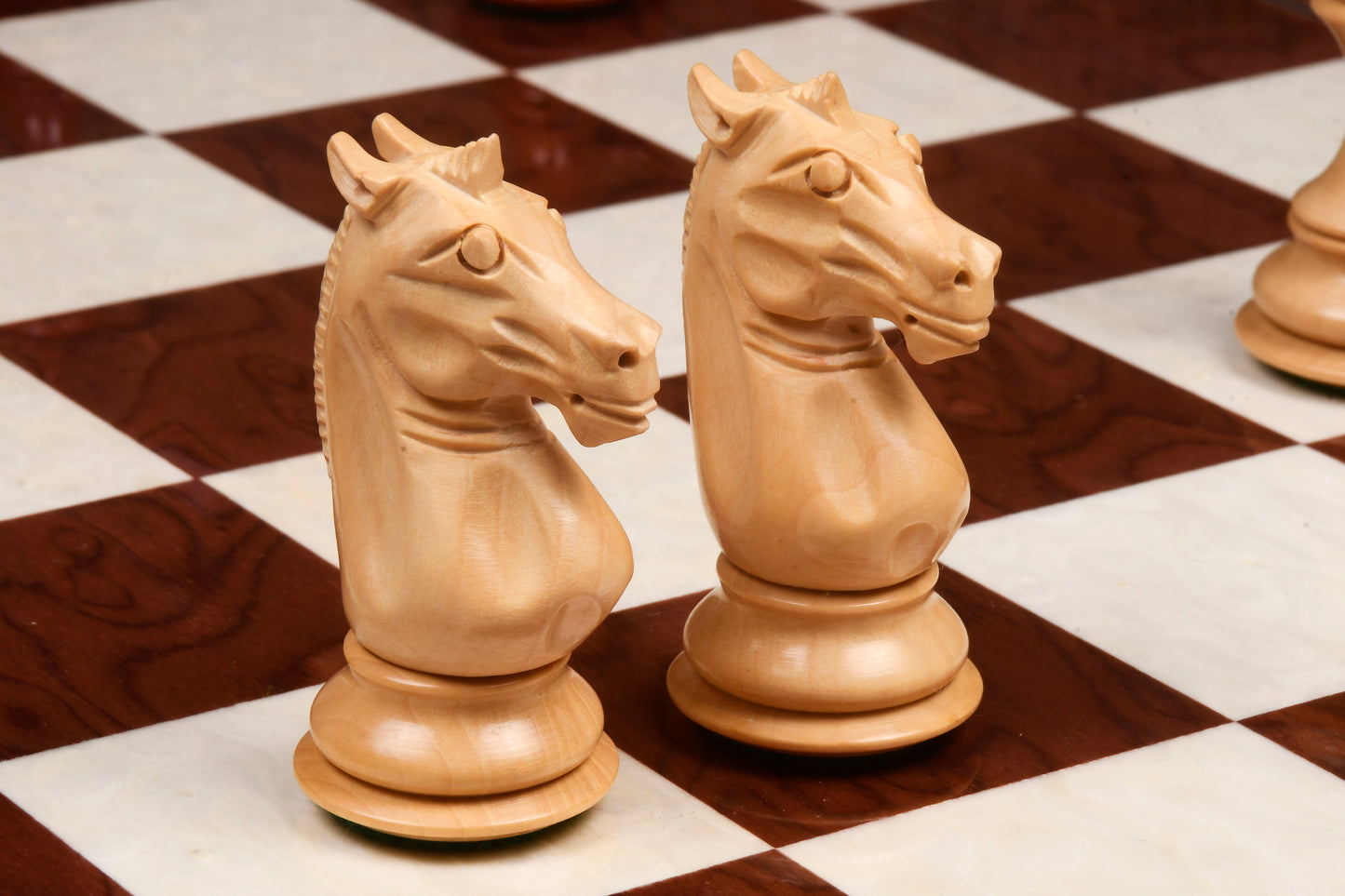 Meghdoot Staunton Series Wooden Chess Pieces in Bud Rose & Box Wood - 3.2" King