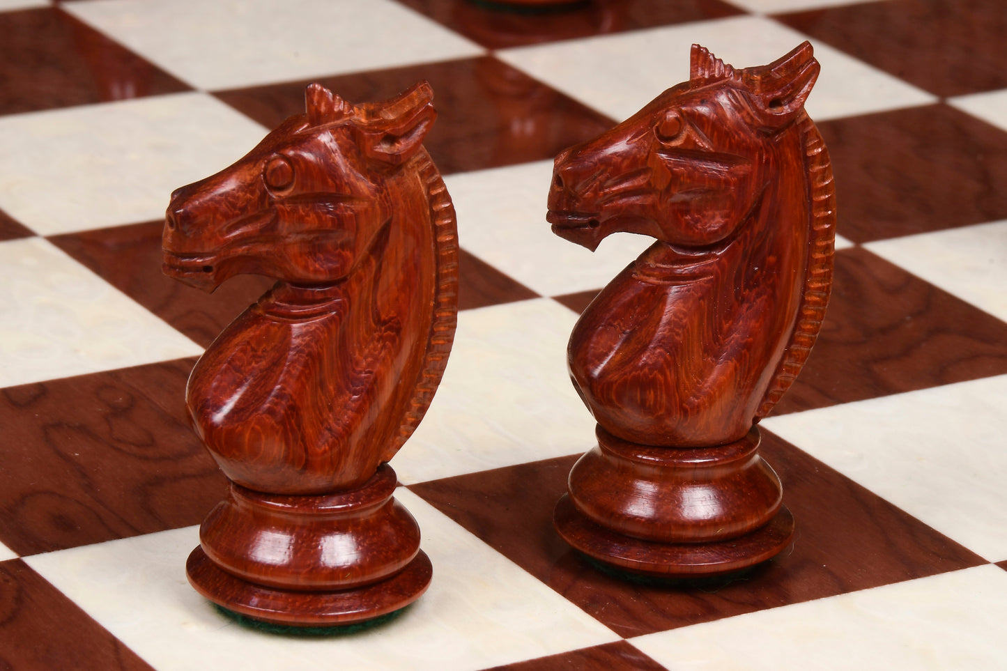 Meghdoot Staunton Series Wooden Chess Pieces in Bud Rose & Box Wood - 3.2" King