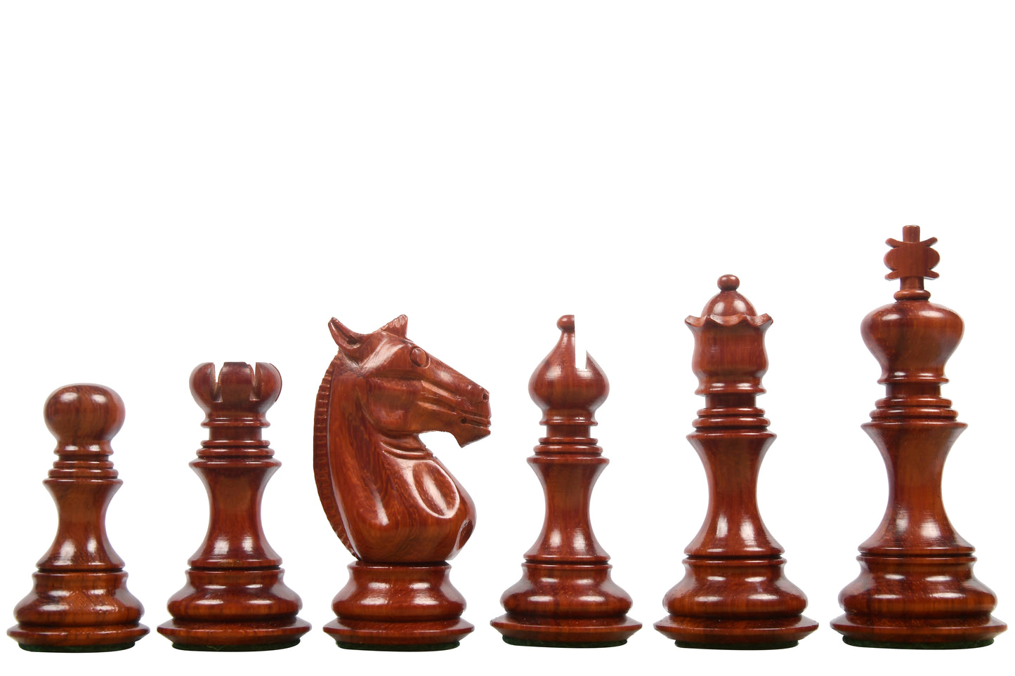 Meghdoot Staunton Series Wooden Chess Pieces in Bud Rose & Box Wood - 3.2" King