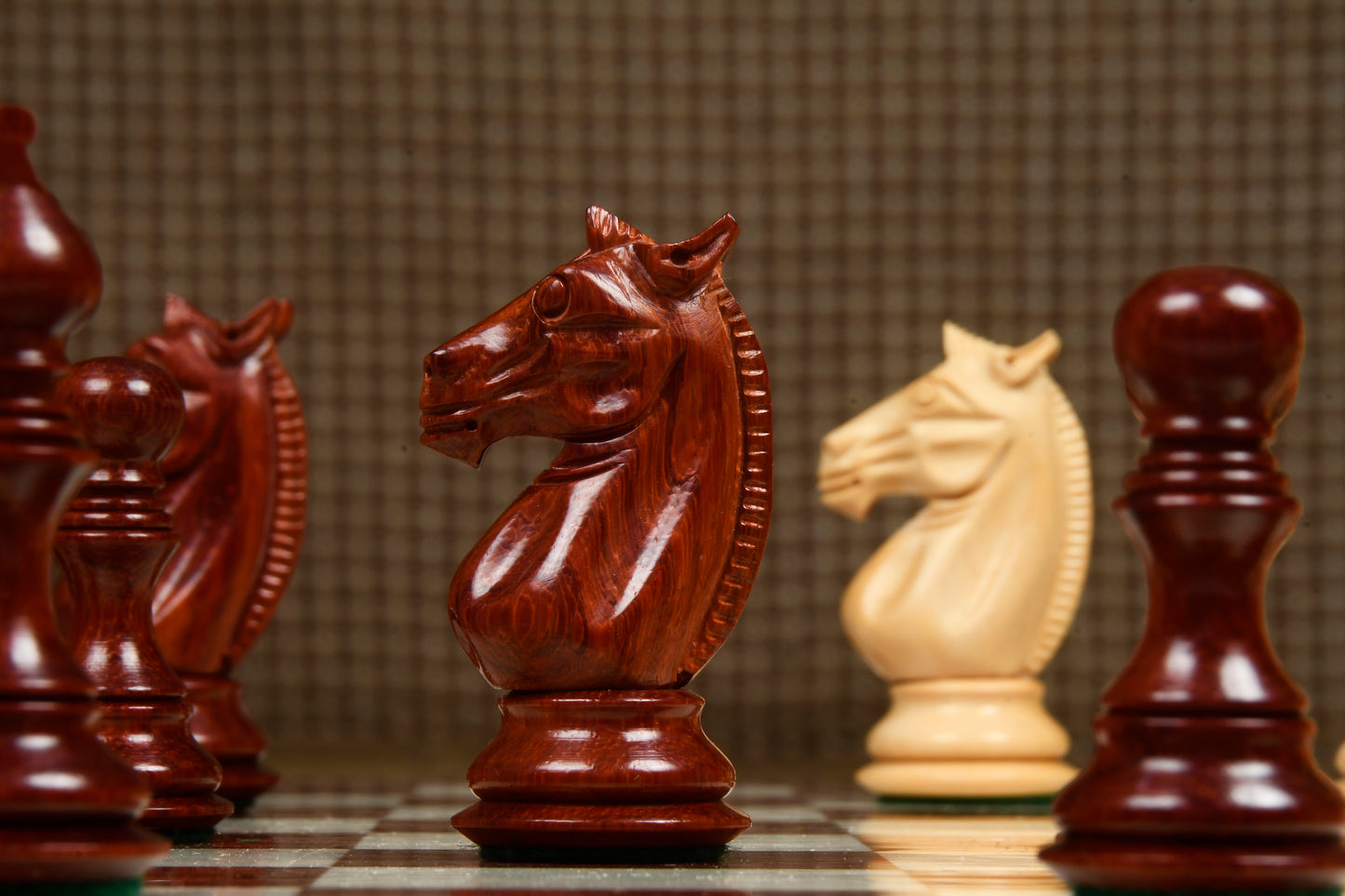 Meghdoot Staunton Series Wooden Chess Pieces in Bud Rose & Box Wood - 3.2" King
