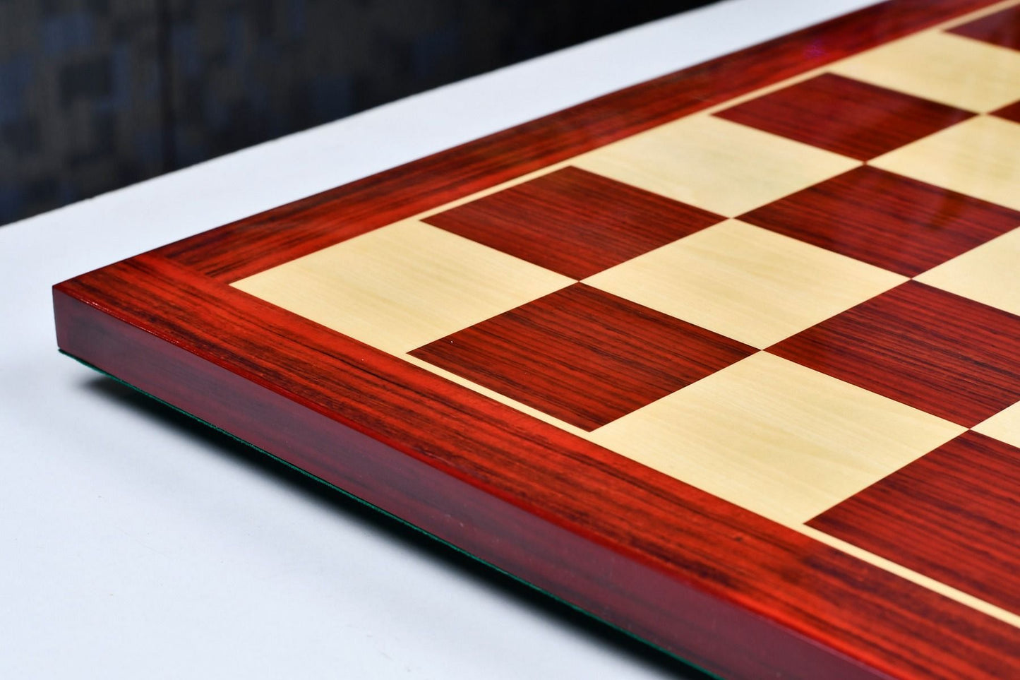 Wooden Printed Chess Board in Bud Rosewood & Boxwood Look 21" - 55 mm