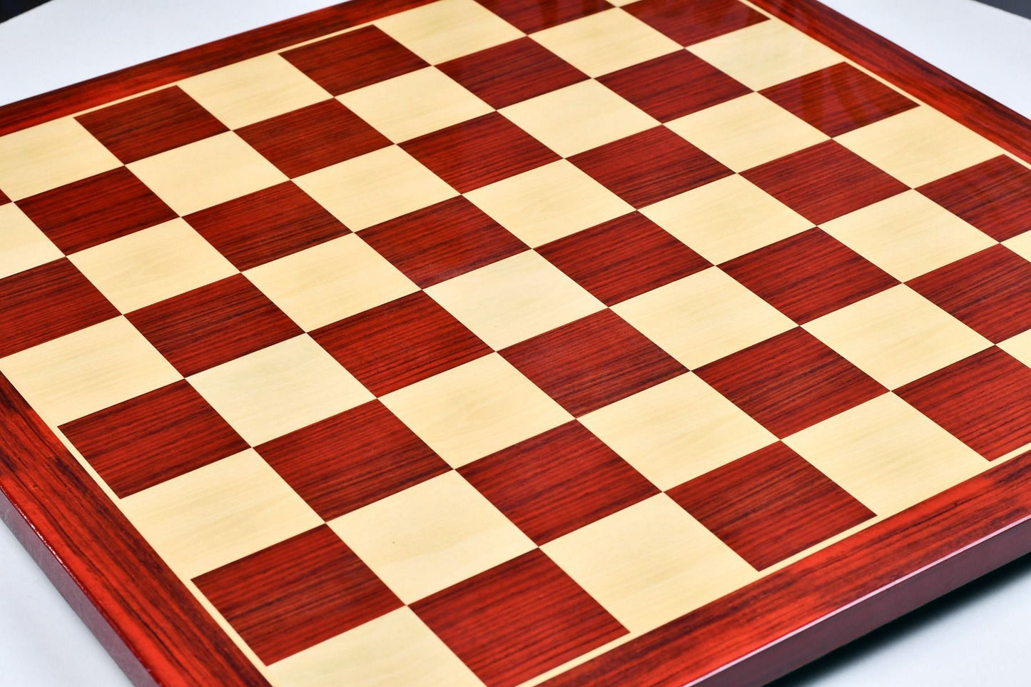 Wooden Printed Chess Board in Bud Rosewood & Boxwood Look 21" - 55 mm