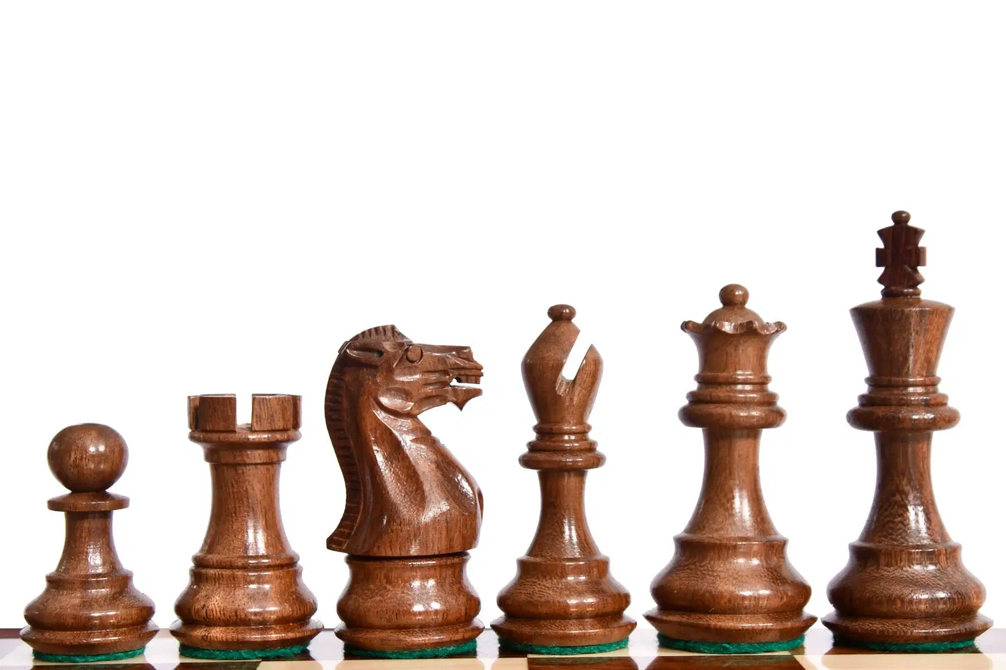 The Player Series Staunton Chess Pieces in Acacia Wood & Box Wood - 3.0" King