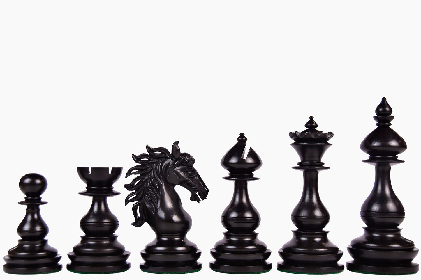 CB Wild Stallion Luxury Chess Pieces in Ebony & Boxwood - 4.4" King